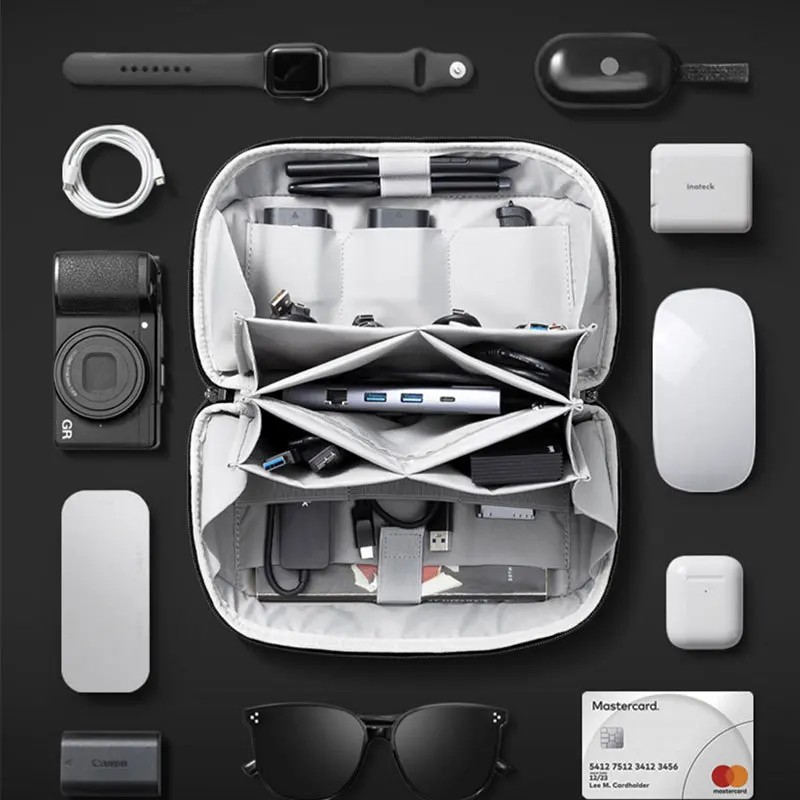 Travel Accessories Pouch - Multifunctional Digital Accessories Bag Upgraded Waterproof
