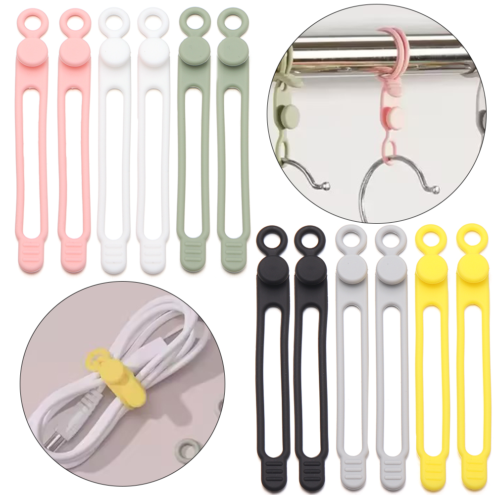 Cable Organizer Travel - 4pcs/lot Colorful Silicone Cable Ties Cord