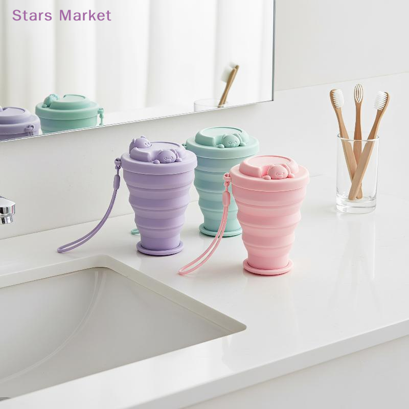 Water Bottle Collapsible - Silicone Foldable Cup Collapsible Telescopic Cute