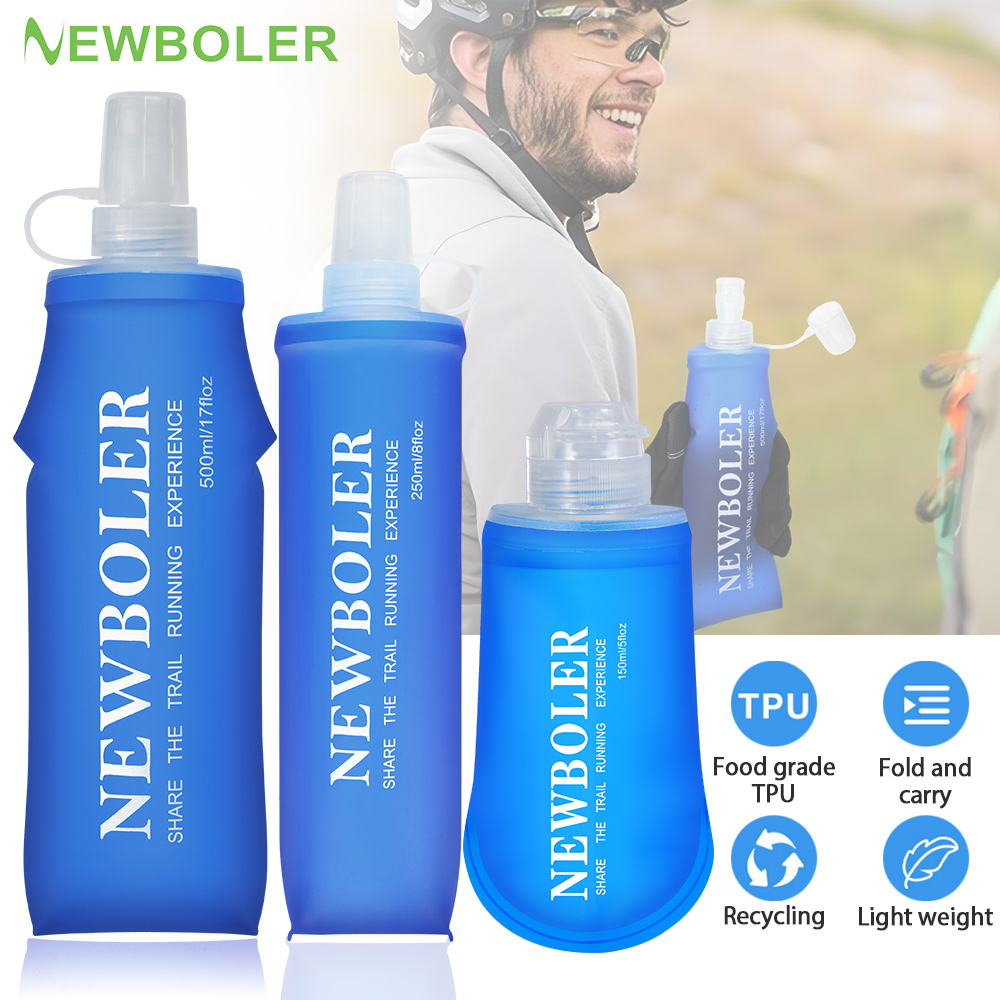 Water Bottle Collapsible - NEWBOLER 150ml 250ml 500ml Water Bottle