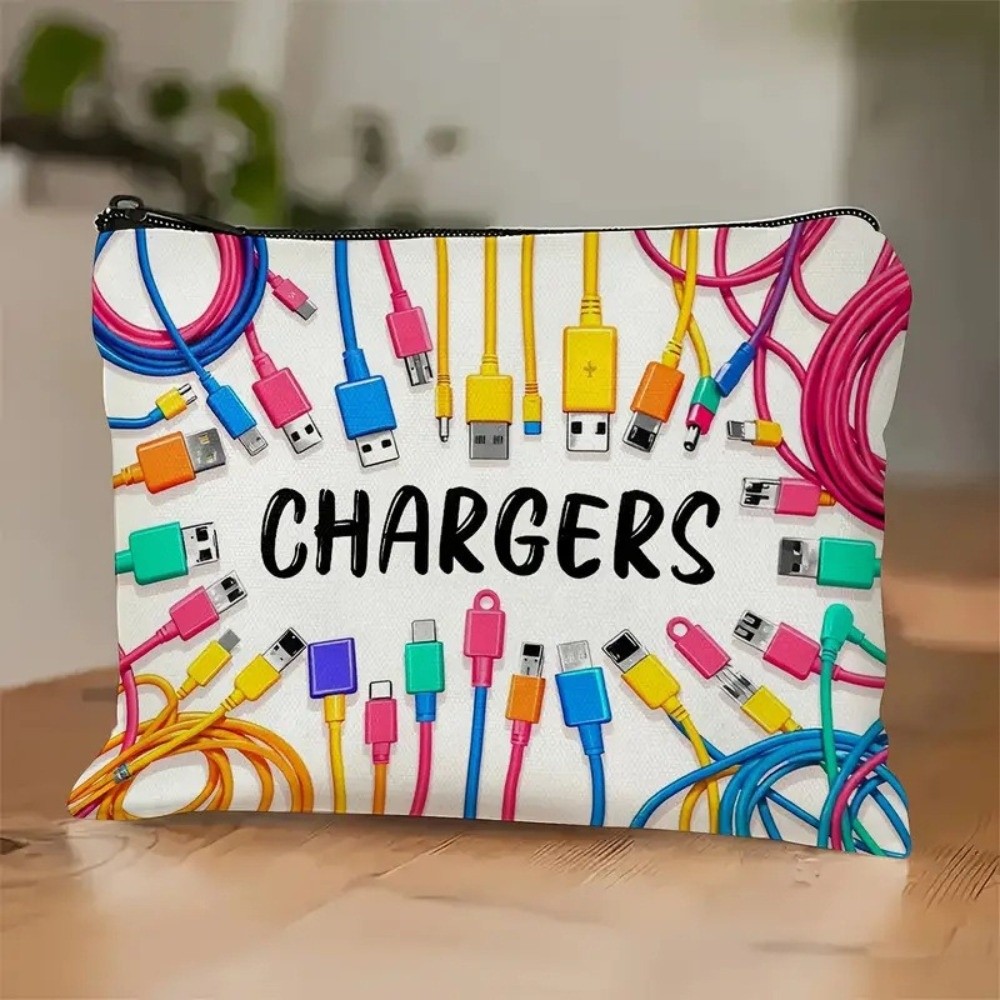 Cable Organizer Travel - New Canvas Charger Storage Pouch Zipper