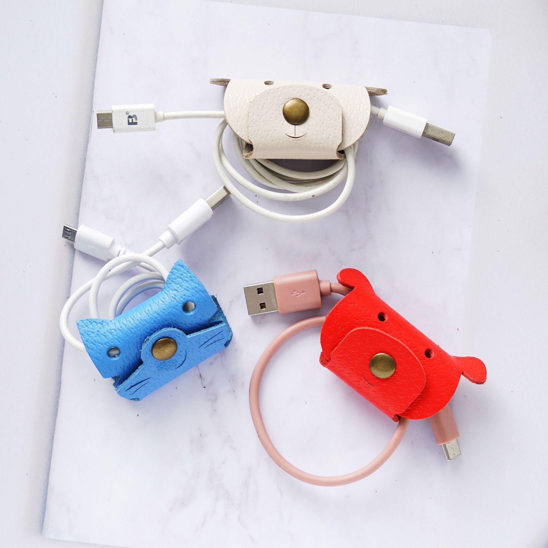 Faux Leather Anti‑Loss Cable O - Cable Organizer Travel 评论和价格