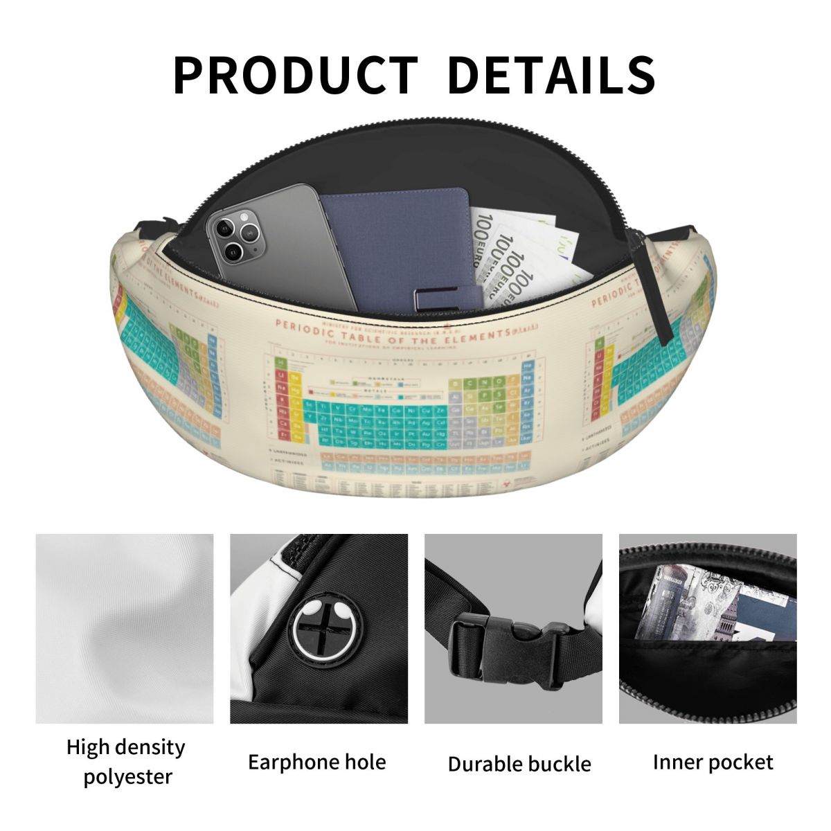 Cool Elements Periodic Table F - Travel Accessories Pouch For Men 评论和价格