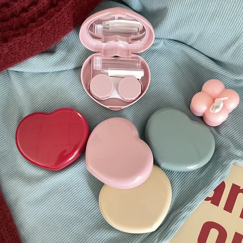 Heart Shape Contact Lens Case  - Travel Accessories Kit For Women 评论和价格
