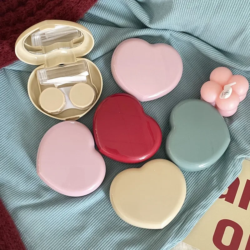 Heart Shape Contact Lens Case  - Travel Accessories Kit For Women 评论和价格