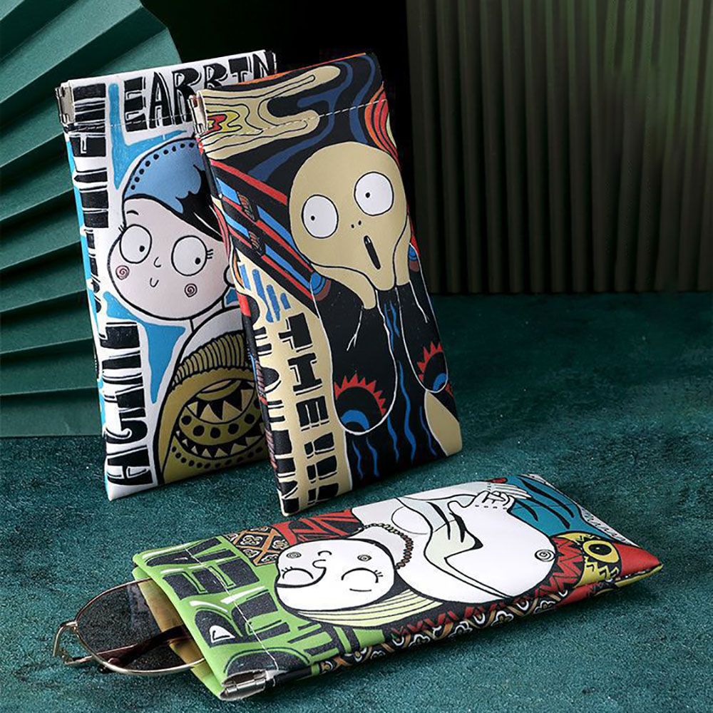 Cartoon Sunglasses Case PU Lea - Travel Accessories Pouch For Men 评论和价格