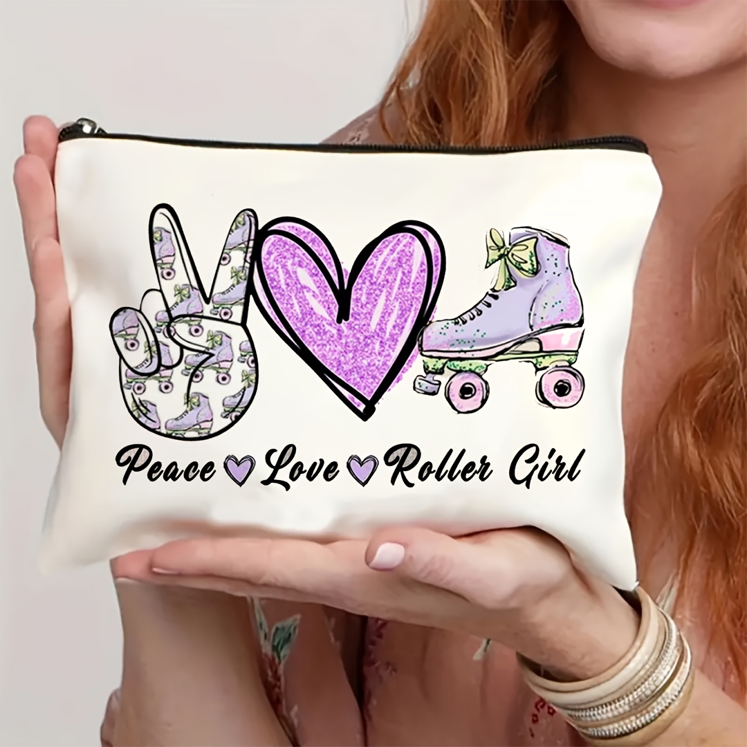 1Pc Peace, Love & Roller Skati - Travel Accessories Girls 评论和价格