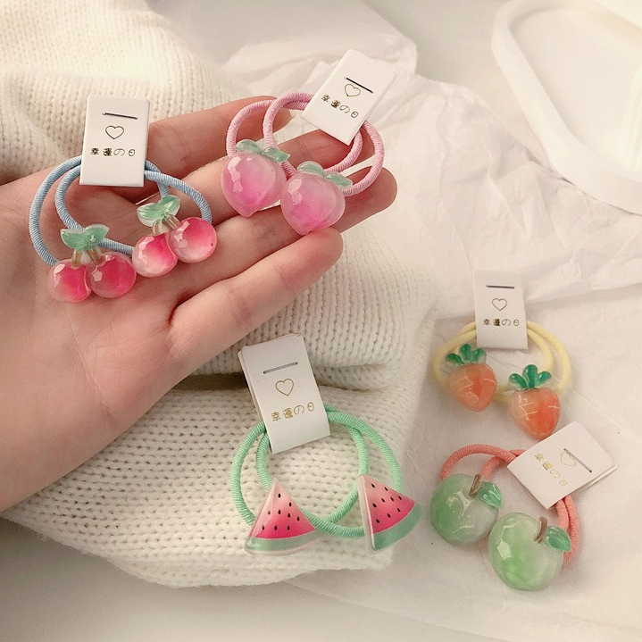 Kids Carrot Hair Ties 5 Pair N - Travel Accessories Girls 评论和价格