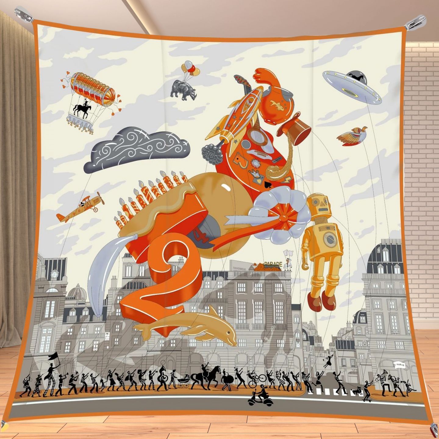 90cm Twill Silk Like Square Sc - Travel Accessories For Women 评论和价格