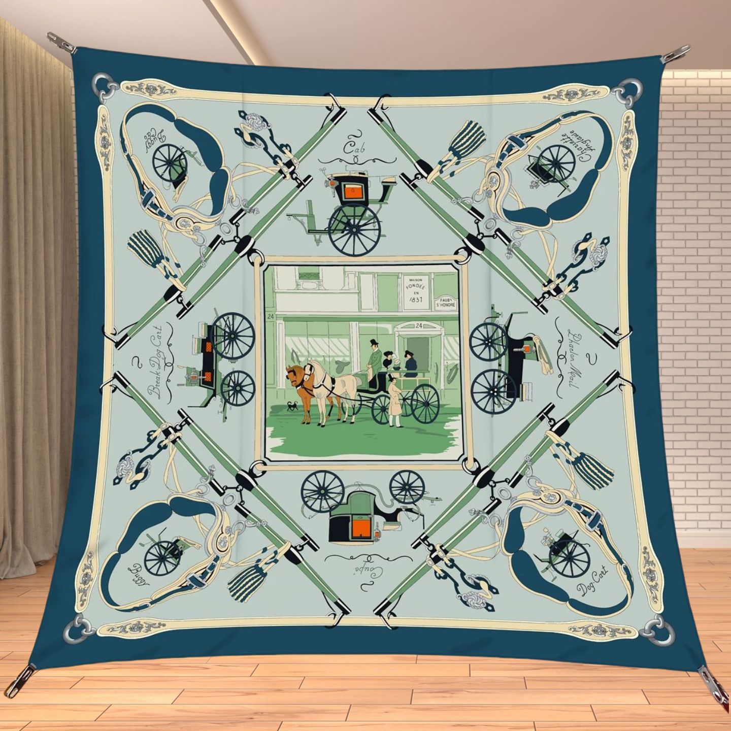 90cm Twill Silk Like Square Sc - Travel Accessories For Women 评论和价格
