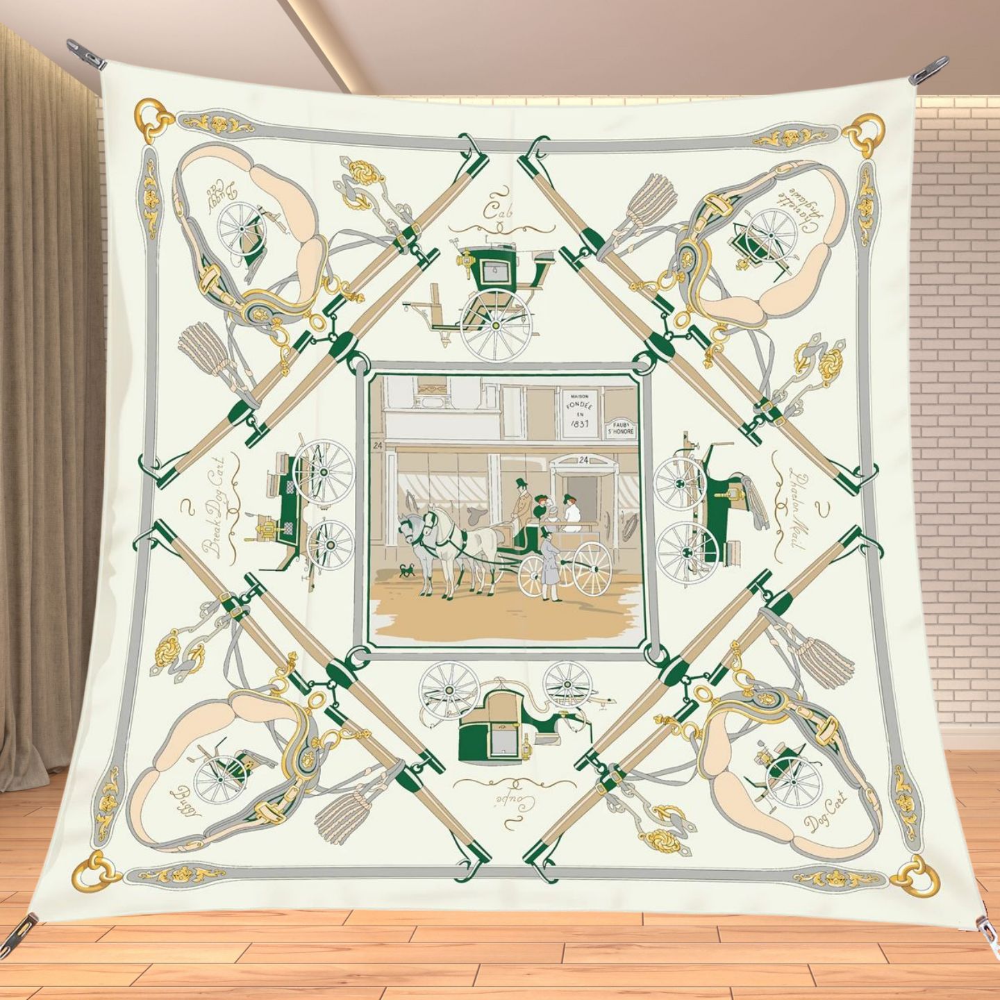 90cm Twill Silk Like Square Sc - Travel Accessories For Women 评论和价格