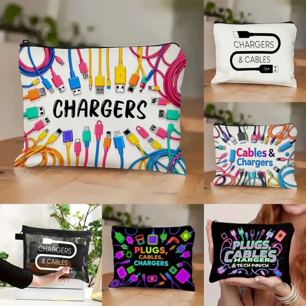 New Canvas Charger Storage Pou - Cable Organizer Travel 评论和价格