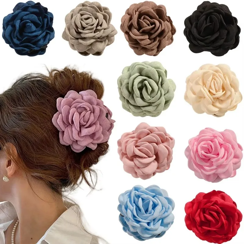 French Fabric Rose Flower Hair - Travel Accessories Girls 评论和价格