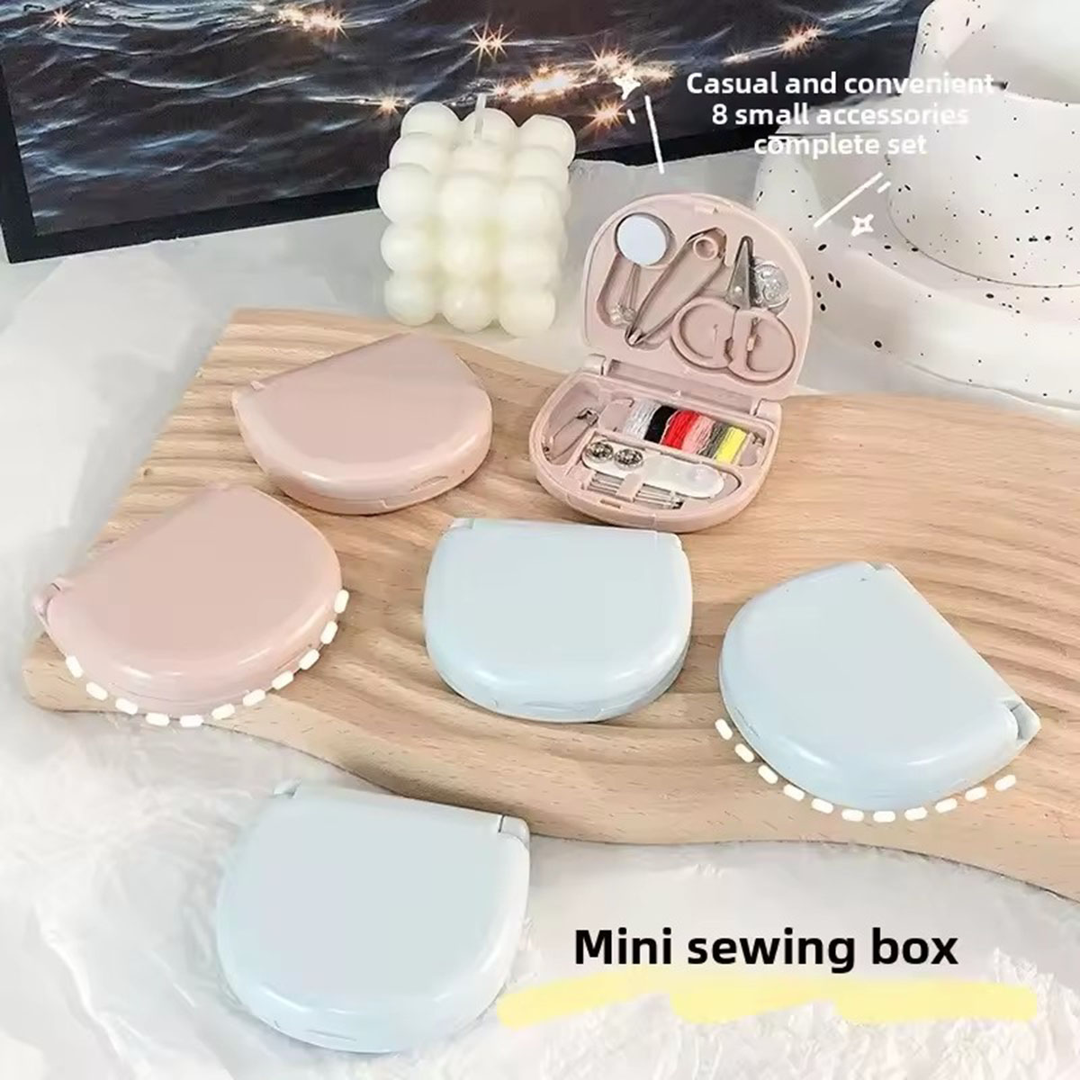Mini Manual Sewing Machine Kit - Travel Accessories Kit For Women 评论和价格