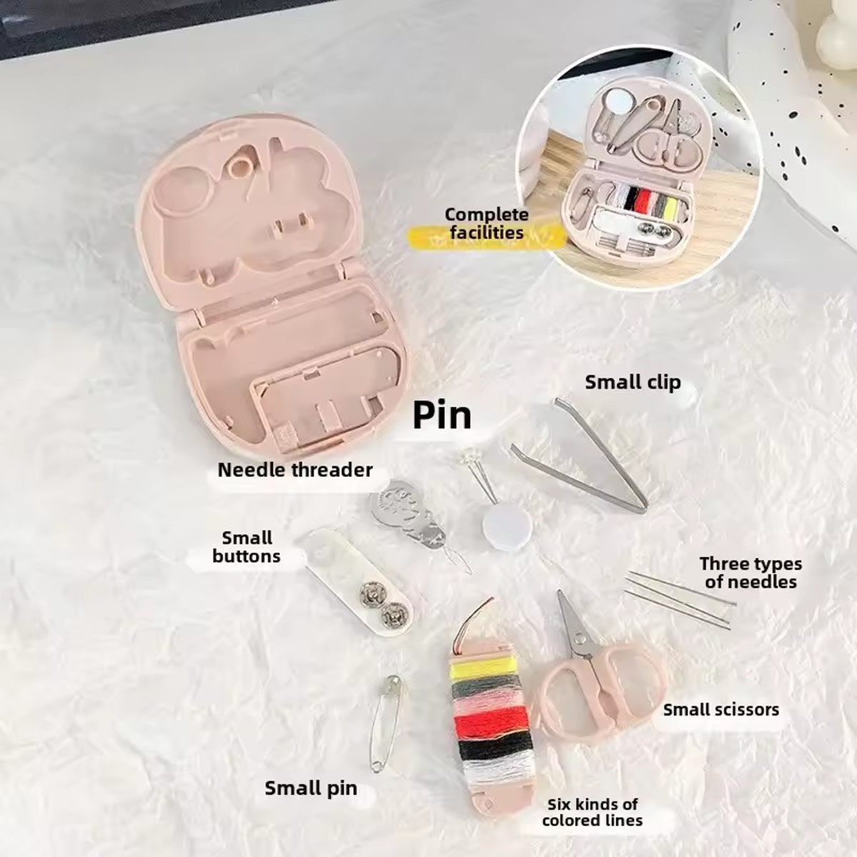Mini Manual Sewing Machine Kit - Travel Accessories Kit For Women 评论和价格